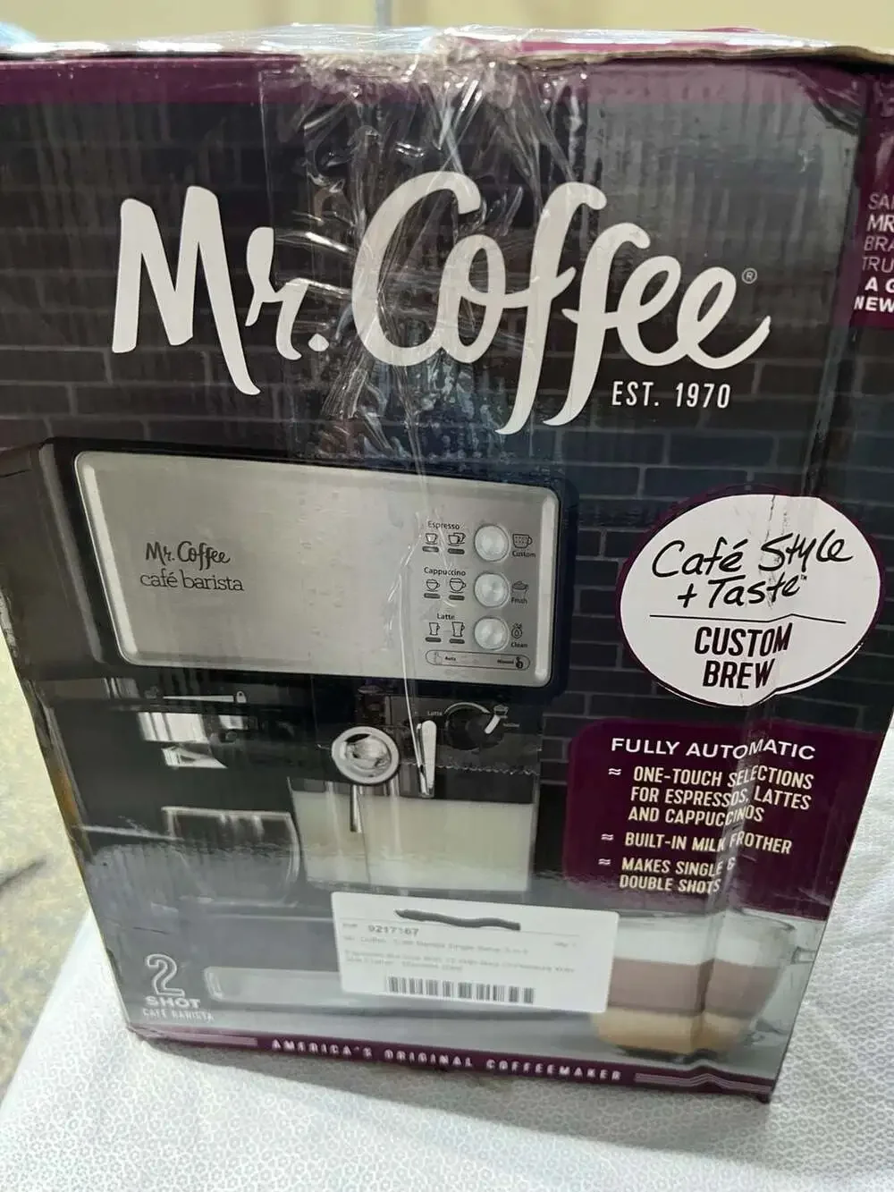 Mr. Coffee Café Barista Espresso, Cappuccino, and Latte Maker (BVMC-ECMP1000 Ser